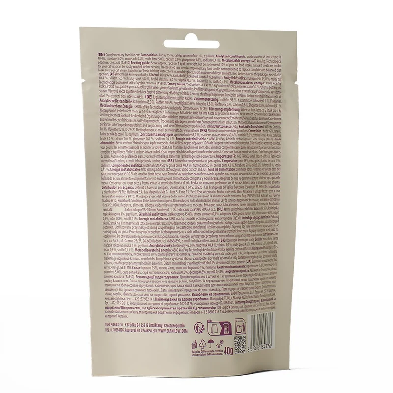 Carnilove Cat Freeze-Dried Snack Turkey