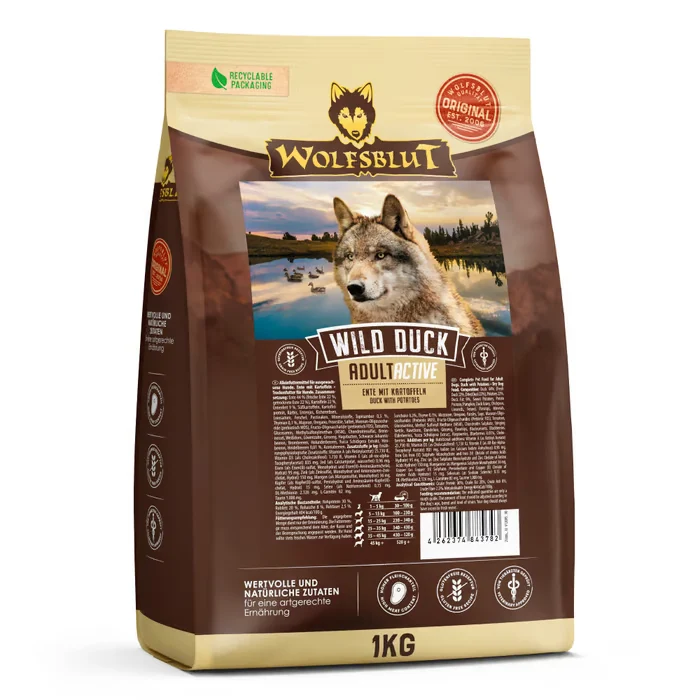 Wolfsblut Wild Duck AdultActive Ente mit Kartoffeln 1 kg