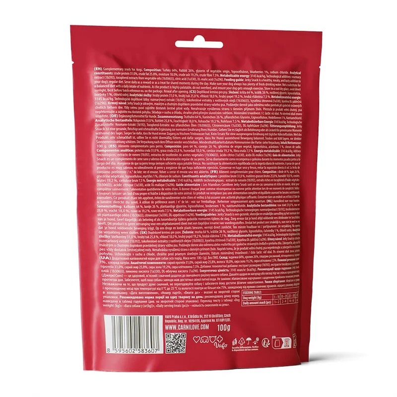 Carnilove Dog Jerky Turkey & Rabbit