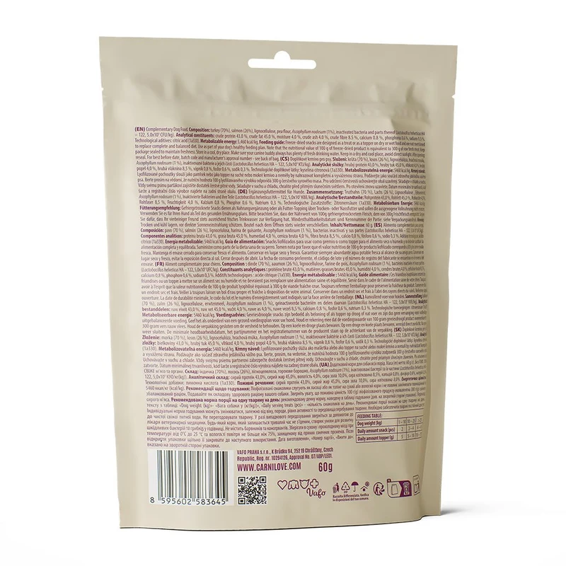 Carnilove Dog Freeze-Dried Snack Turkey & Salmon