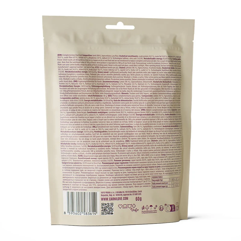 Carnilove Dog Freeze-Dried Snack Lamb