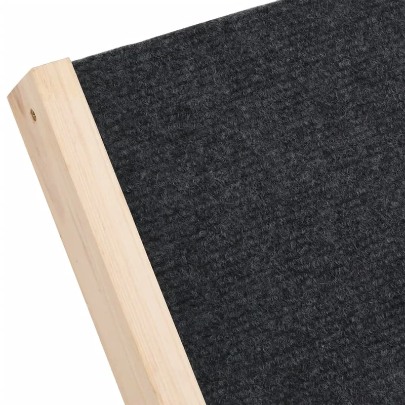 Hunderampe Grau 70x35 cm Massivholz Tanne verstellbare Rampe Einstiegshilfe