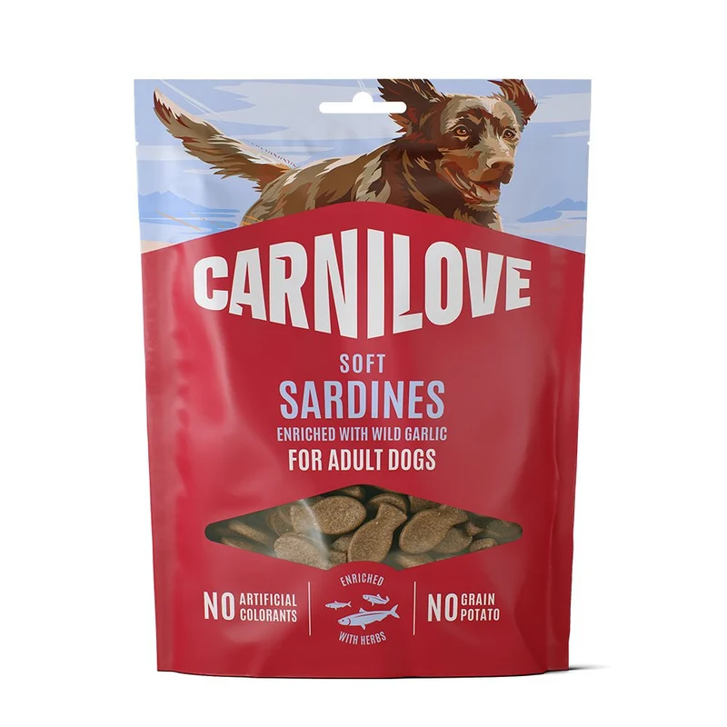 Carnilove Dog Soft Snack Sardines with Wild Garlic