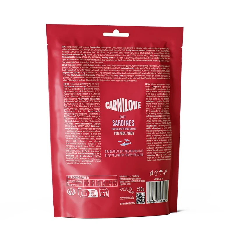 Carnilove Dog Soft Snack Sardines with Wild Garlic