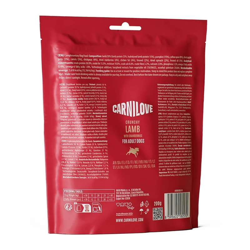 Carnilove Dog Crunchy Snack Lamb with Cranberries