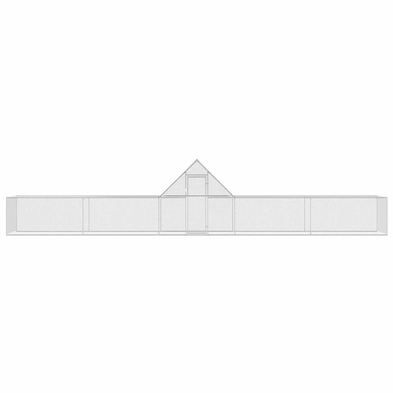 Hühnerkäfig Hühnerstall Stahl 10 x 2 x 2m Auslauf Freigehege Tierkäfig Geflügelstall