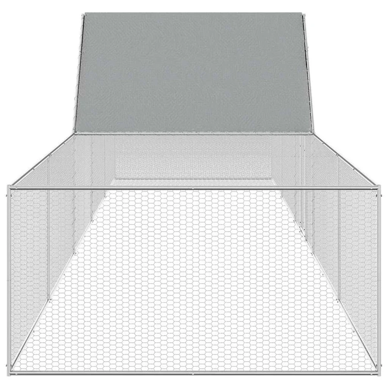 Hühnerkäfig Hühnerstall Stahl 10 x 2 x 2m Auslauf Freigehege Tierkäfig Geflügelstall