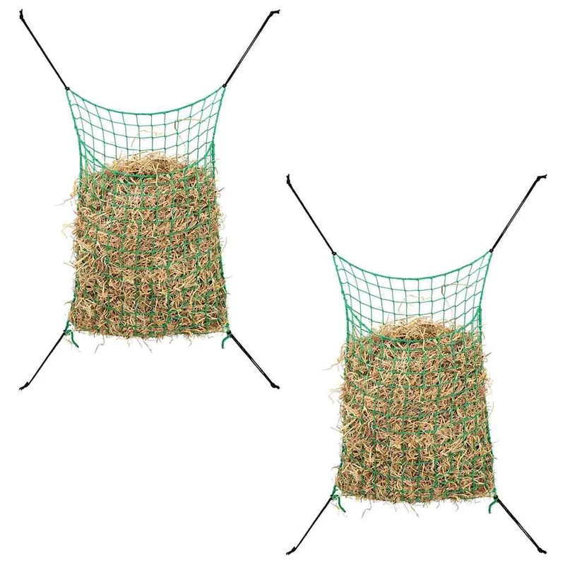 Heunetz 2er Set quadratisch 0,9x1,5 m PP Futternetz Pferde Pony