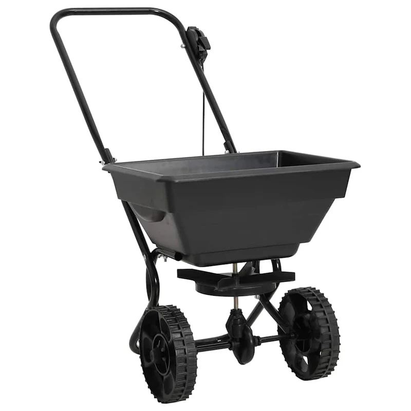 Handstreuwagen Salzstreuer PVC Stahl 92x46x70 cm 15 L Düngewagen Streuwagen