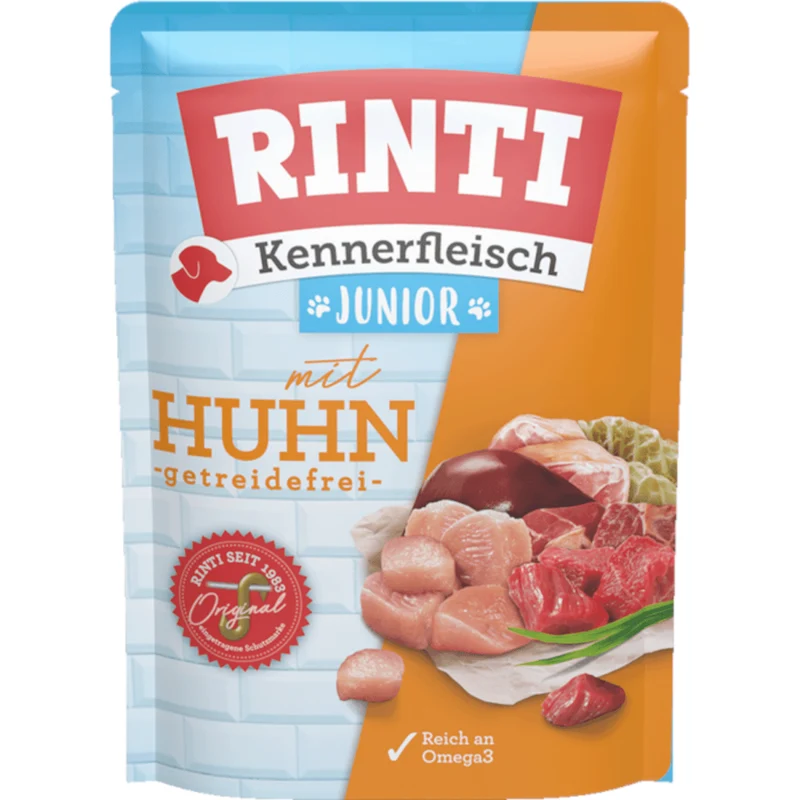 Rinti Kennerfleisch Pouch Junior Huhn