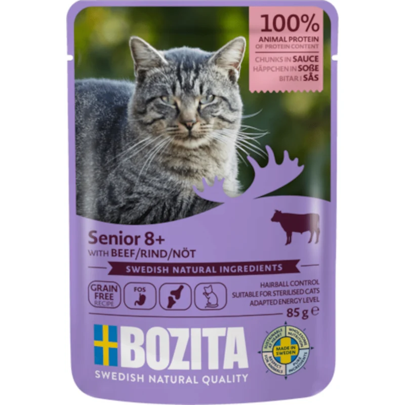 Bozita Häppchen in Sauce Pouch Senior 8+ mit Rind