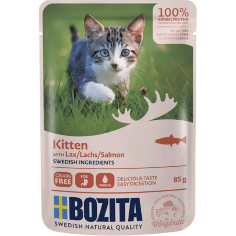 Bozita Häppchen in Sauce Pouch Kitten mit Lachs