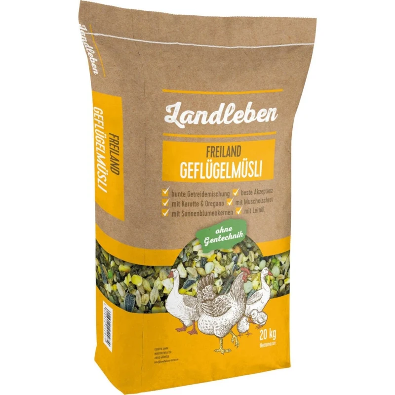 Landleben Freiland Geflügelmüsli
