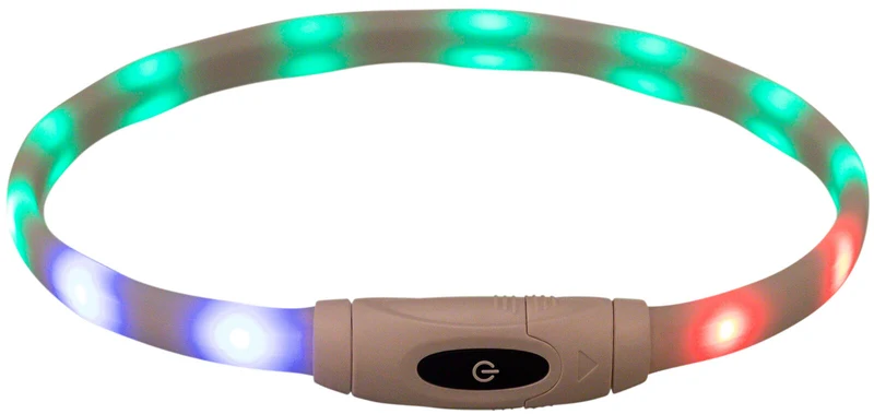 multicolor Leuchthalsband mit 9 Modi, wiederaufladbar