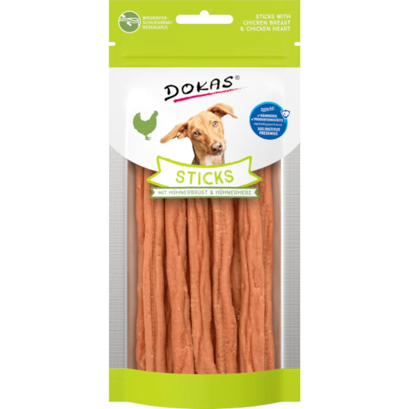Dokas Sticks mit Hühnerbrust & Hühnerherz