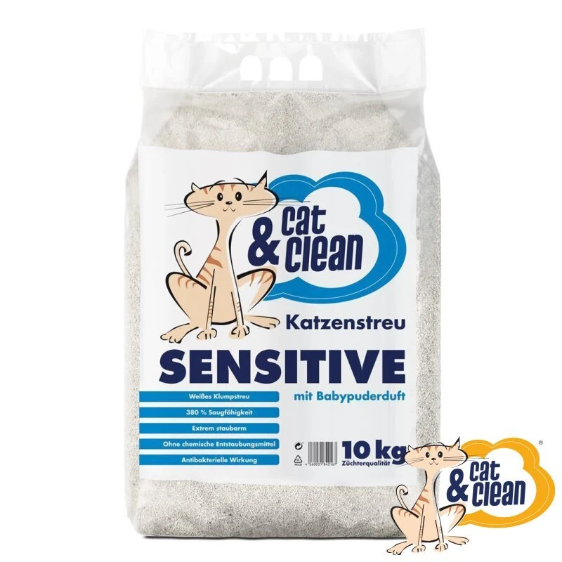Cat & Clean Katzenstreu Sensitive mit Babypuderduft