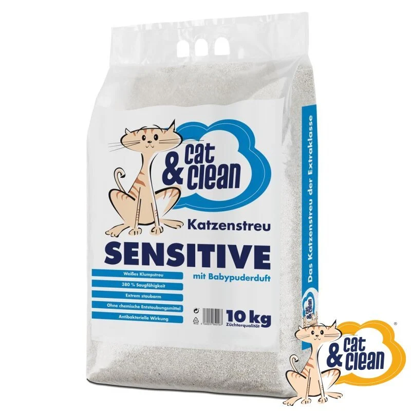 Cat & Clean Katzenstreu Sensitive mit Babypuderduft