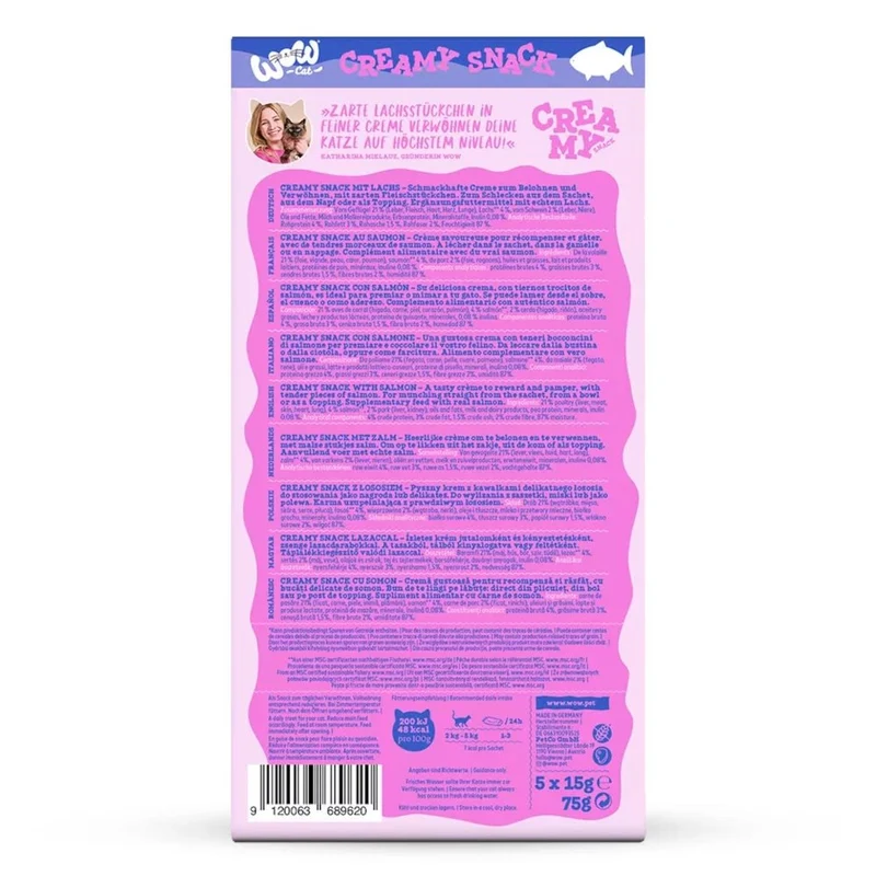 WOW Cat Creamy Snack Lachs
