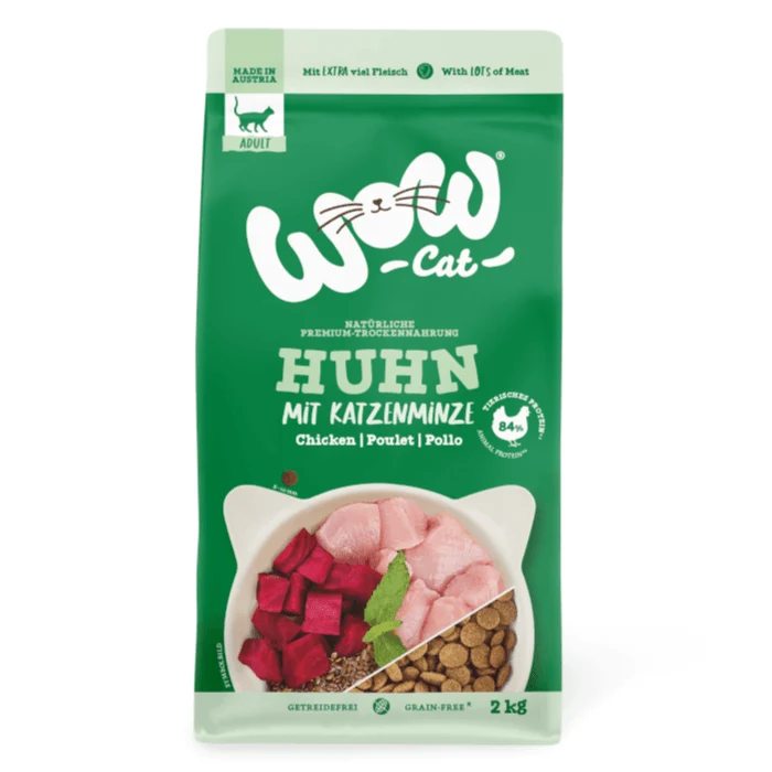 WOW Cat Adult Trockenfutter Huhn mit Katzenminze