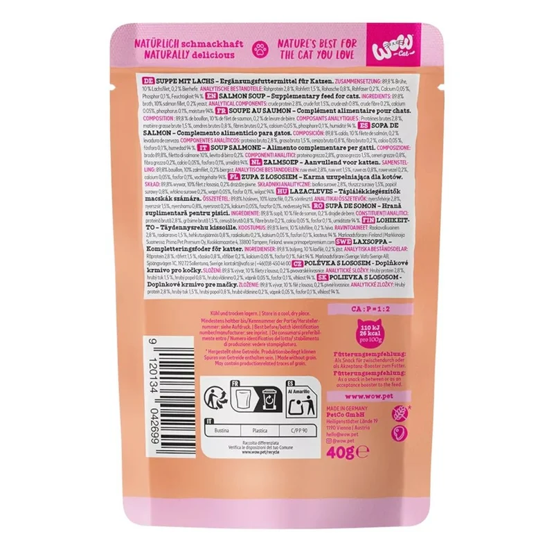 WOW Cat Suppe Lachs Pur