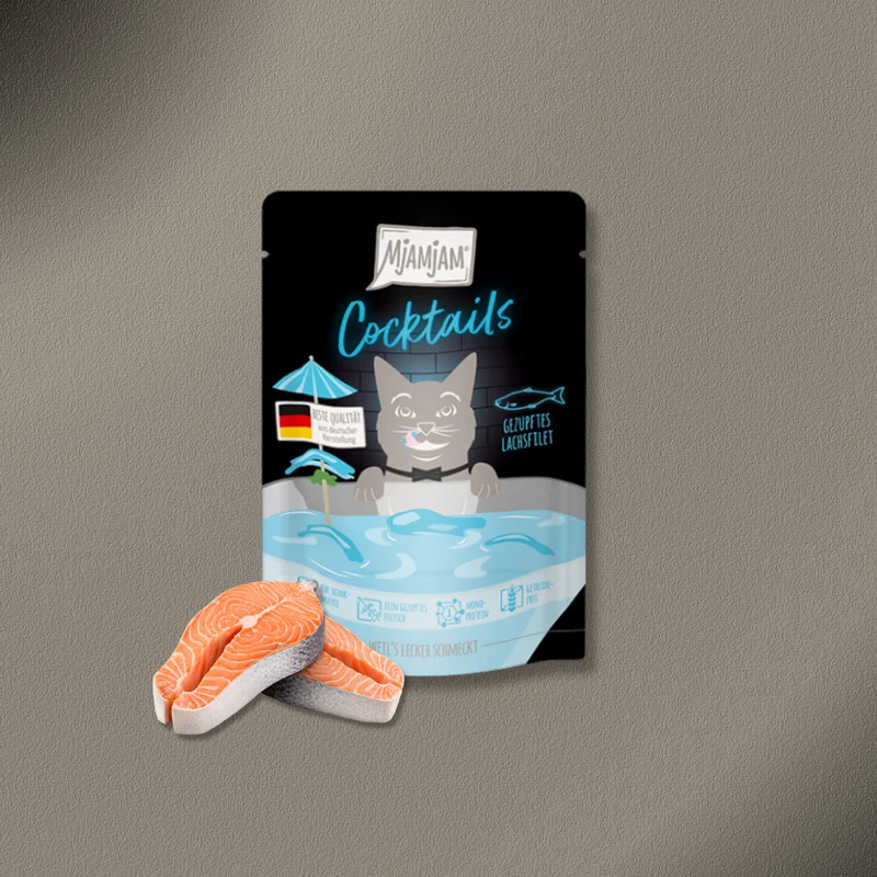 40x40g MjAMjAM - Cocktails - Gezupftes Lachsfilet