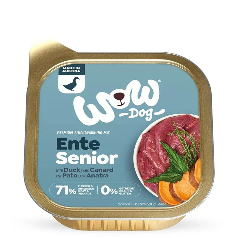 WOW Dog Senior Schale Ente mit Seealge & Süßkartoffel