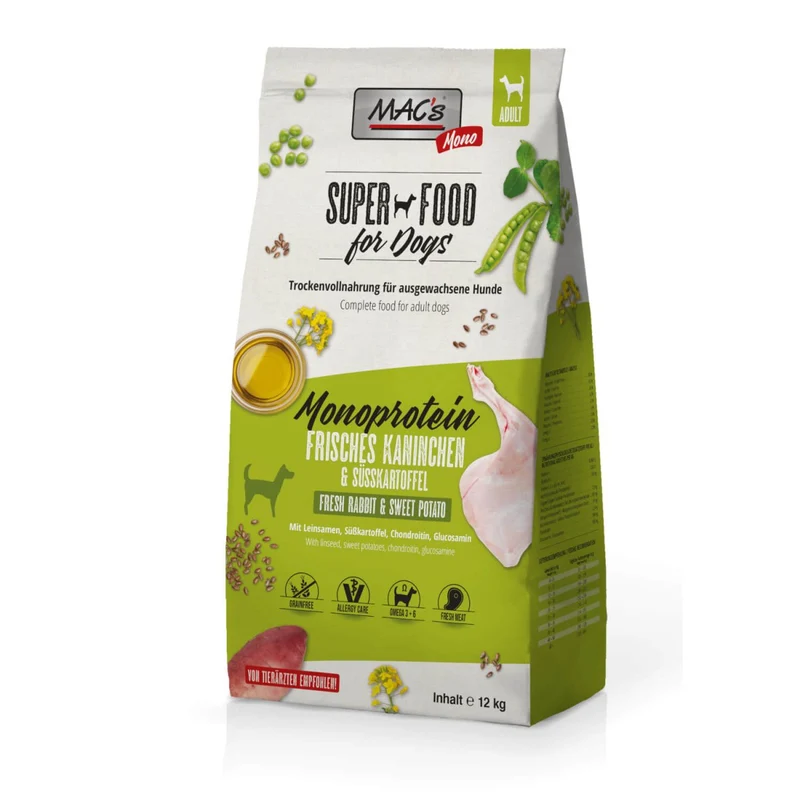 MACs Dog Monoprotein Frisches Kaninchen & Süßkartoffel