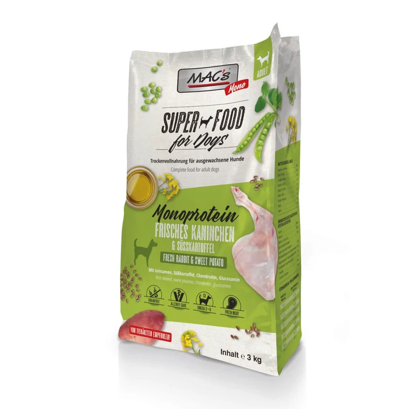 MACs Dog Monoprotein Frisches Kaninchen & Süßkartoffel