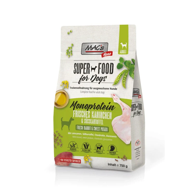 MACs Dog Monoprotein Frisches Kaninchen & Süßkartoffel