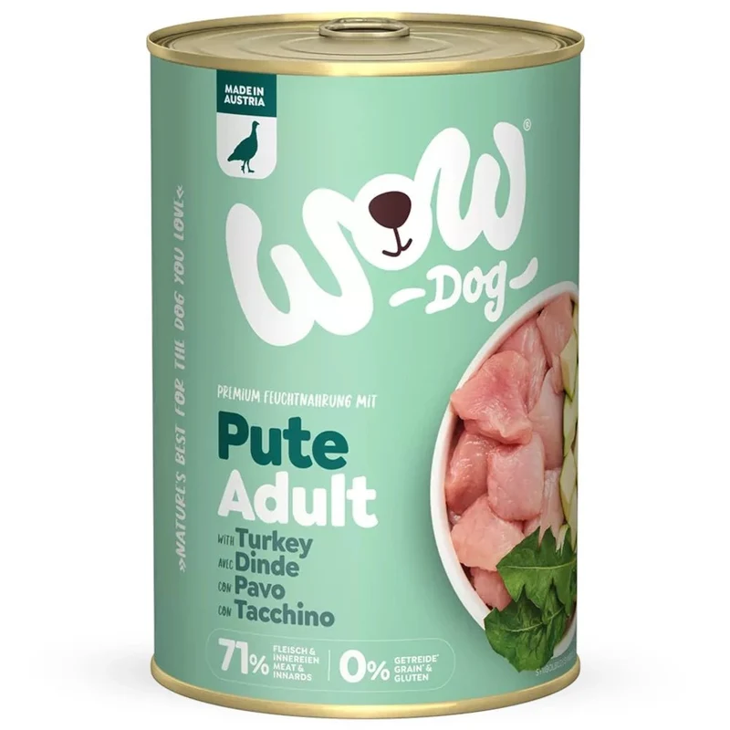WOW Dog Adult Pute mit Zucchini & Löwenzahn