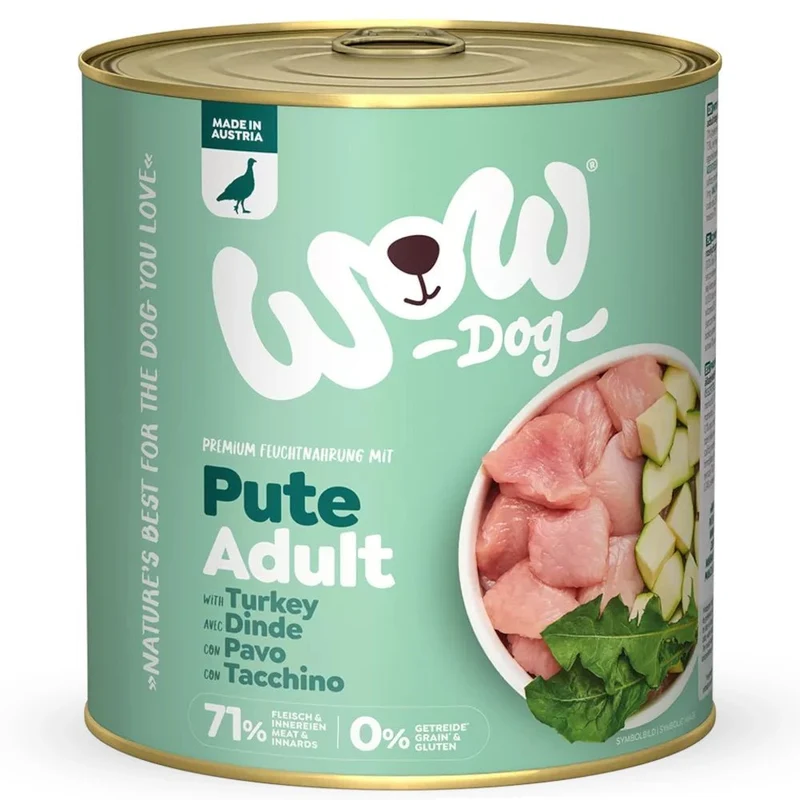 WOW Dog Adult Pute mit Zucchini & Löwenzahn