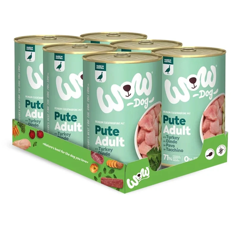 WOW Dog Adult Pute mit Zucchini & Löwenzahn
