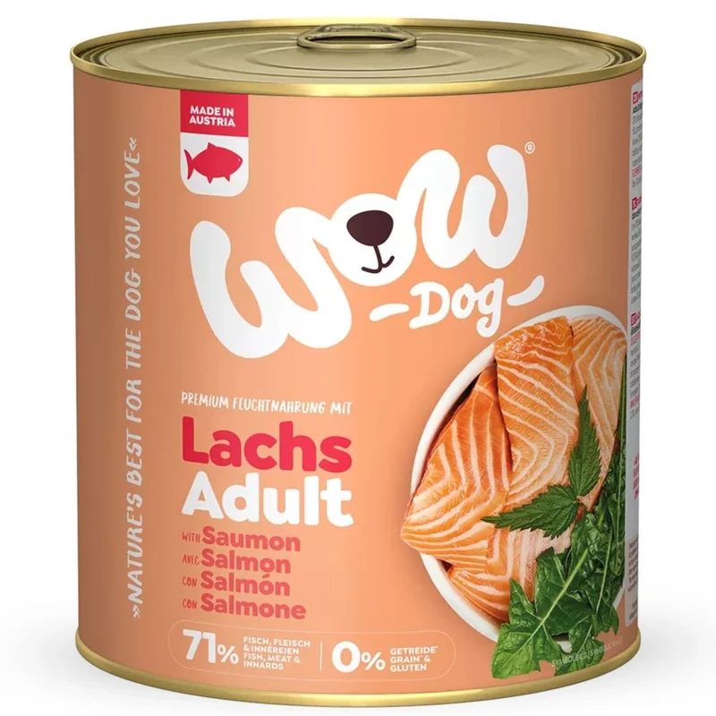 WOW Dog Adult Lachs mit Löwenzahn & Brennnessel