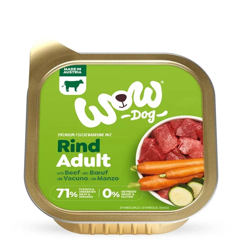 WOW Dog Adult Schale Rind mit Karotte & Zucchini