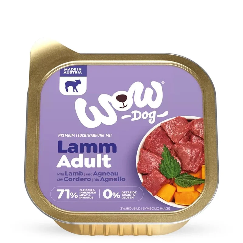WOW Dog Adult Schale Lamm mit Kürbis & Brennnessel