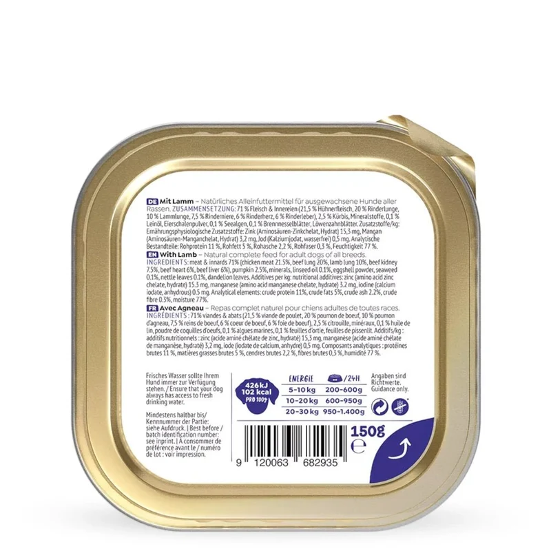 WOW Dog Adult Schale Lamm mit Kürbis & Brennnessel