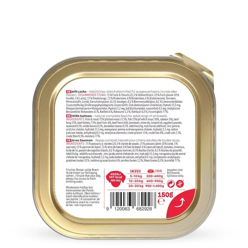 WOW Dog Adult Schale Lachs mit Löwenzahn & Brennnessel