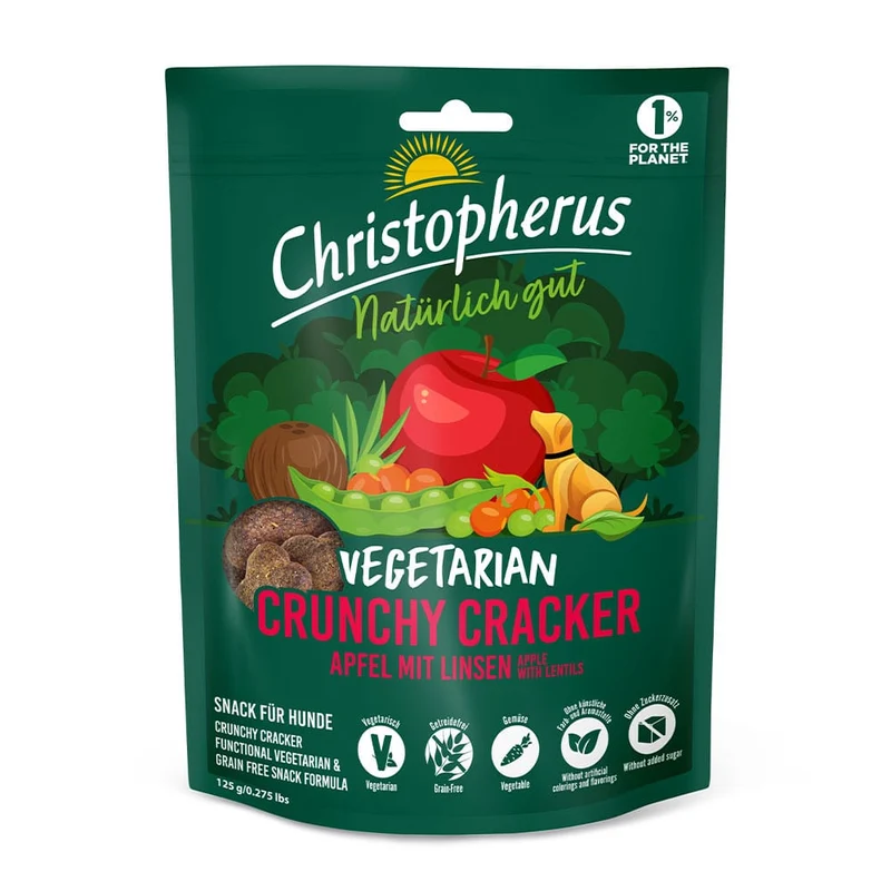 Christopherus Vegetarian Crunchy Cracker Apfel & Linse