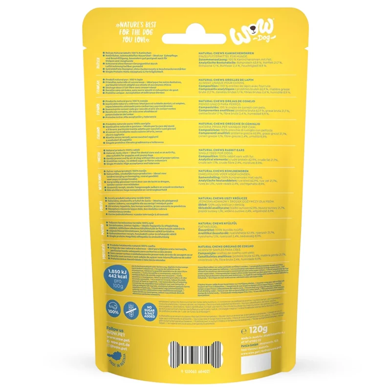 WOW Dog Natural Chews Kaninchenohren