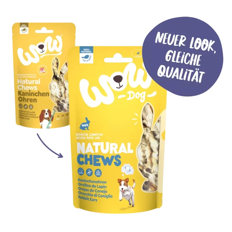 WOW Dog Natural Chews Kaninchenohren