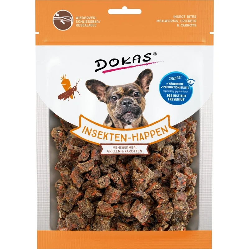 Dokas Insekten-Happen Mehlwürmer, Grillen & Karotte