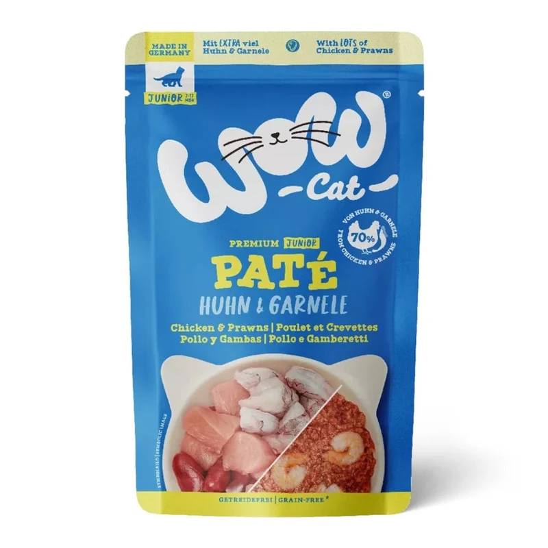 WOW Cat Junior Paté Huhn & Garnele