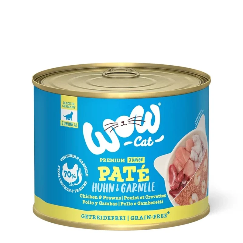 WOW Cat Junior Paté Huhn & Garnele