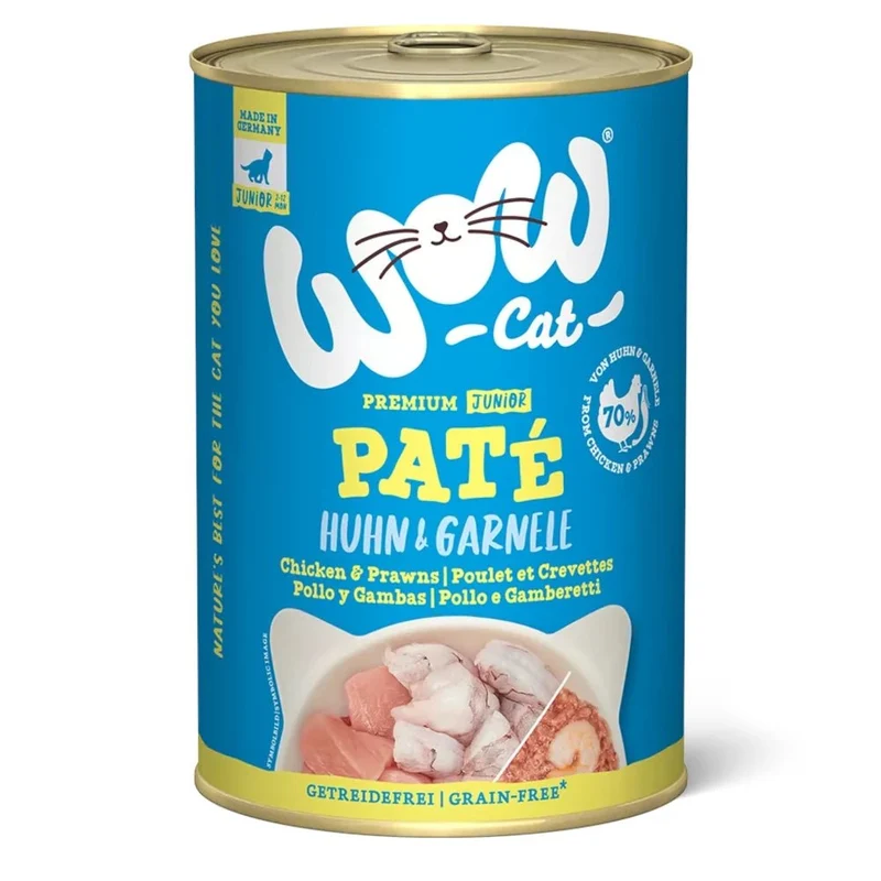 WOW Cat Junior Paté Huhn & Garnele