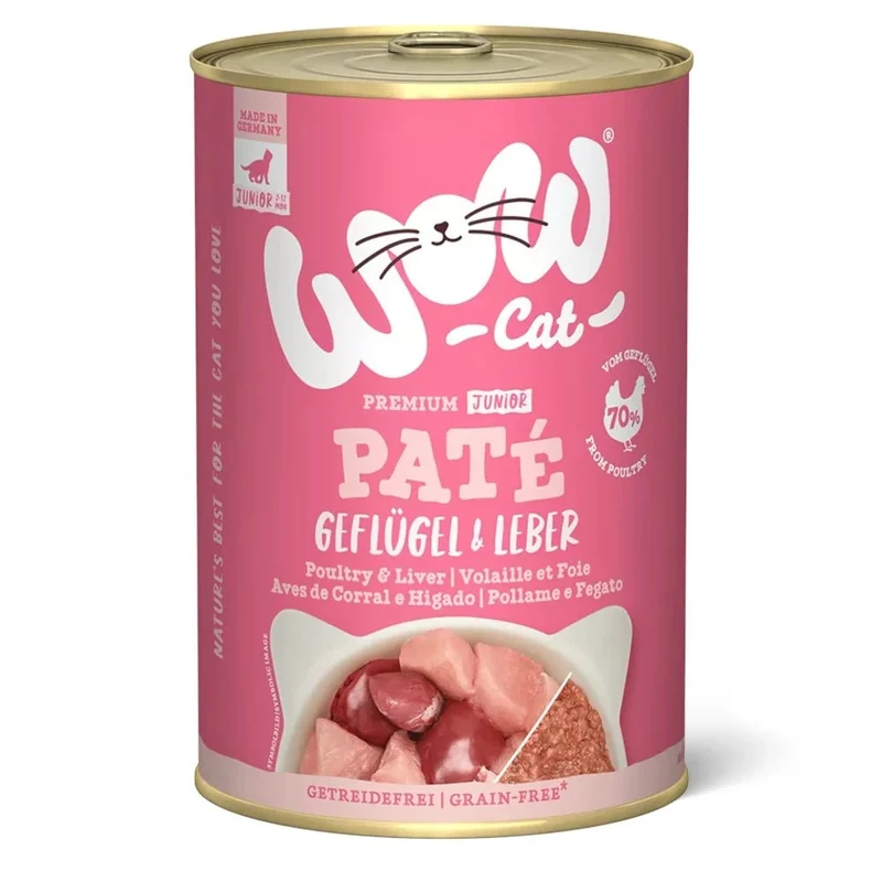 WOW Cat Junior Paté Geflügel & Leber