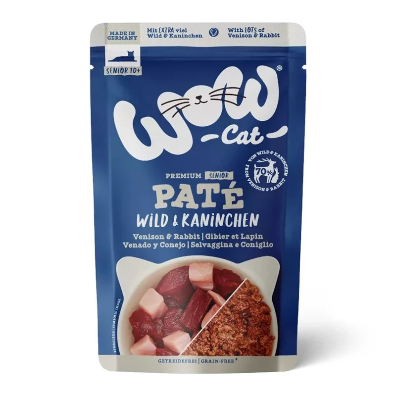 WOW Cat Senior Paté Wild & Kaninchen