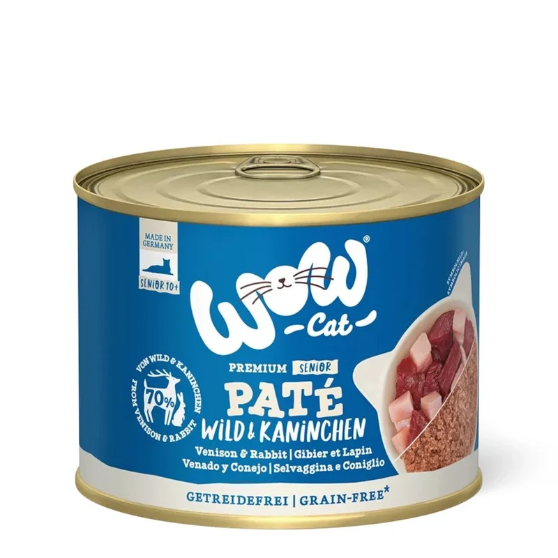 WOW Cat Senior Paté Wild & Kaninchen