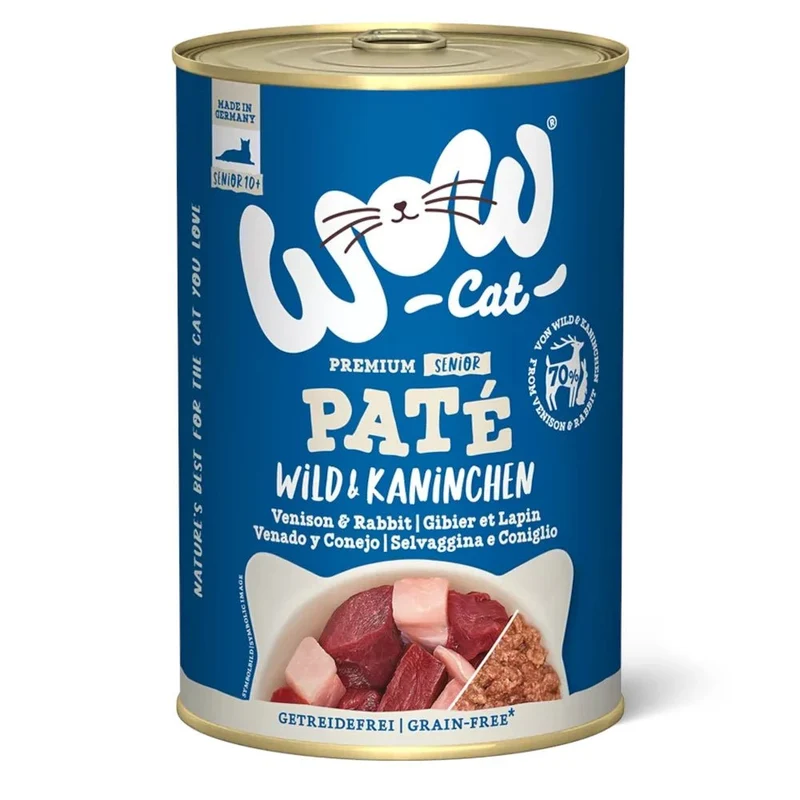 WOW Cat Senior Paté Wild & Kaninchen