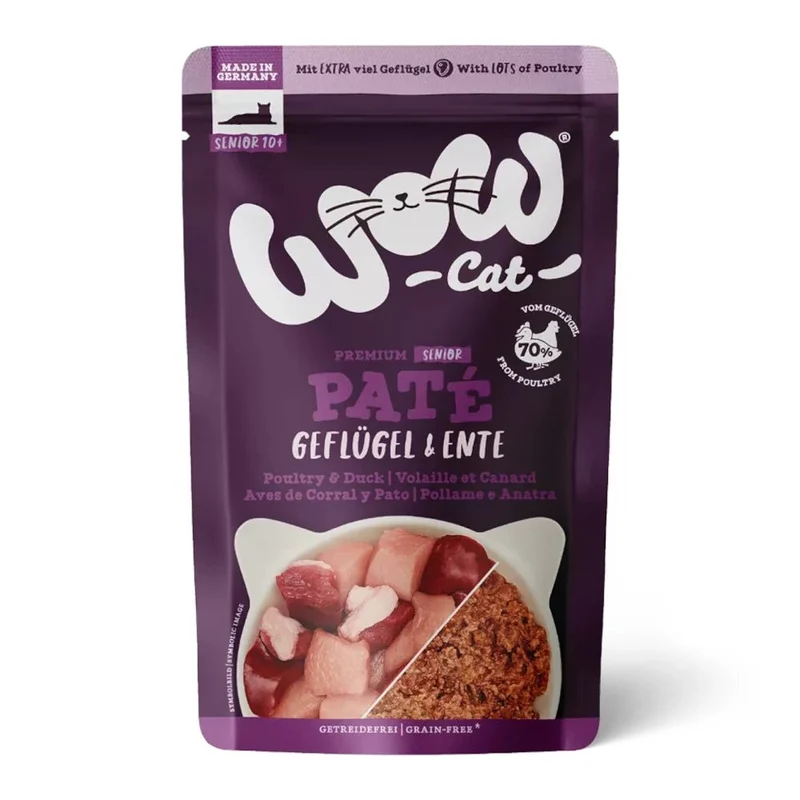WOW Cat Senior Paté Geflügel & Ente