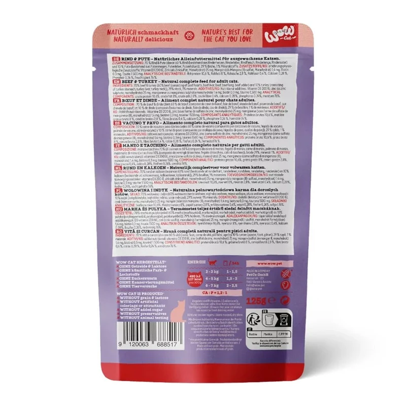 WOW Cat Adult Paté Rind & Pute